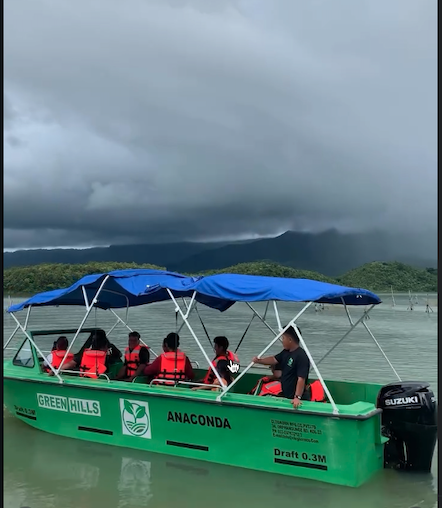 Aboard the Lakeliner boat ANACONDA on the lake